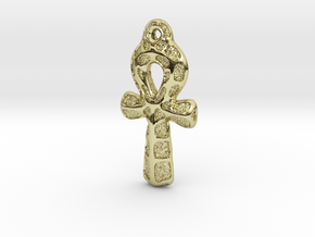 Ankh Pendant - Textured in 18K Gold Plated