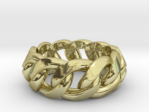Chained Ring of Honor in 18K Gold Plated
