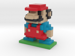 8Bit Mario Large in Full Color Sandstone
