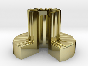 1/100-scale Cray-1 Christmas Ornament in Polished Bronze Steel
