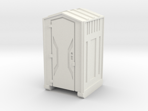 HO Scale Portable Toilet in White Natural Versatile Plastic