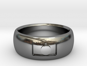 Photography Ring in Fine Detail Polished Silver