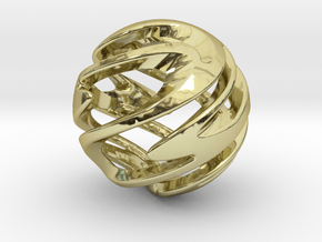  Spiral Sphere Pendent in 18K Gold Plated