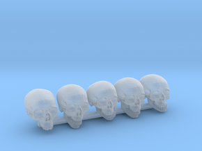 Undead, 5x Skull Conversion Kit (28mm Figures) 2 in Smooth Fine Detail Plastic