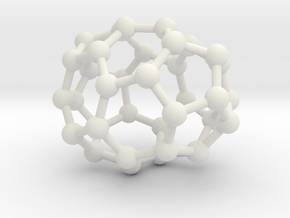 0029 Fullerene c36-01 c2 in White Natural Versatile Plastic