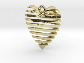 Heart Spiral Pendant in 18K Gold Plated