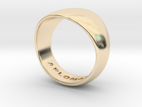 Barrel Ring Size 10 in 14K Yellow Gold