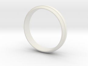 Simple Ring in White Natural Versatile Plastic: 11 / 64