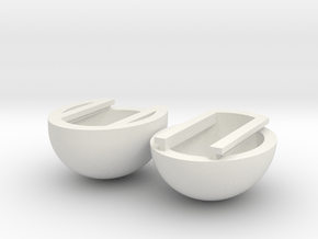 Sliding Egg in White Natural Versatile Plastic