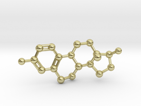 Estrogen (Estradiol) Molecule Pendant BIG in 18K Gold Plated