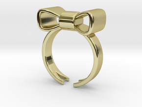 Don't Forget Me Bow Ring in 18K Gold Plated
