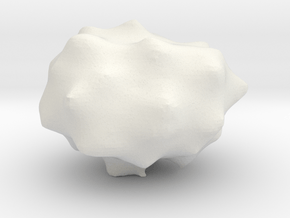 Ecchinocyte, 1/2 Size in White Natural Versatile Plastic
