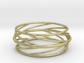 Swirl Bangle in 18k Gold Plated Brass: Small