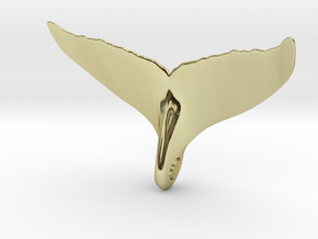 Whale Tail Pendant in 18K Gold Plated