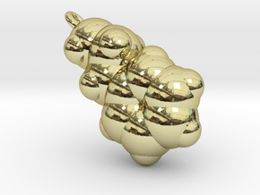 Love Molecule 2-PEA Pendant, Silver in 18K Gold Plated