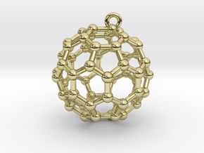 BuckyBall C60 Earring, Silver, 1.7cm in 18K Gold Plated