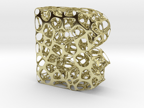 B - Voronoi in 18k Gold Plated Brass: 1:8