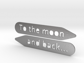 Collar stay: To The Moon and back... in Natural Silver