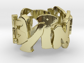 Ringvinger Ring Size 9 in 18K Gold Plated