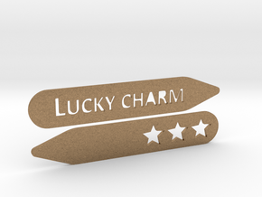 Collar stays: Lucky Charm in Natural Brass