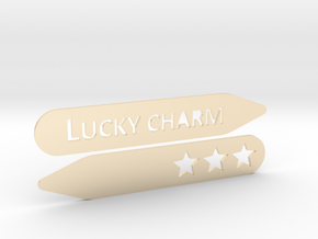 Collar stays: Lucky Charm in 14k Gold Plated Brass
