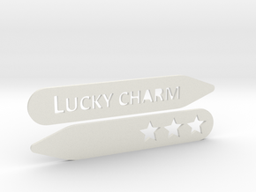 Collar stays: Lucky Charm in White Natural Versatile Plastic