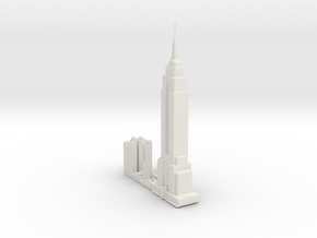 NewYork-Empire State Building-original in White Natural Versatile Plastic