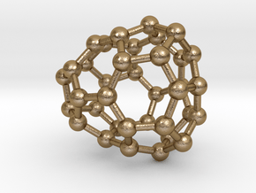0031 Fullerene c36-03 c1 in Polished Gold Steel