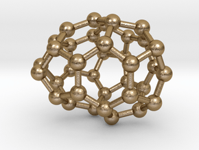 0032 Fullerene c36-04 cs in Polished Gold Steel