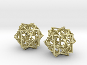 Escher Tricube Earrings from Waterfall in 18K Gold Plated
