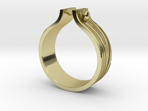 WOOD & NAIL Ring in 18K Gold Plated