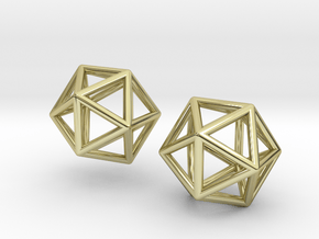 Icosahedron earrings in 18K Gold Plated
