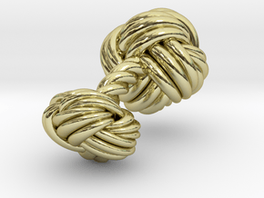 Woven Knot Cufflink in 18K Gold Plated