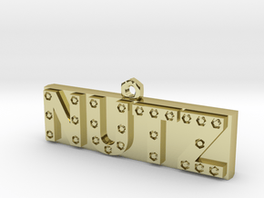 Nutz Letter Bar in 18K Gold Plated