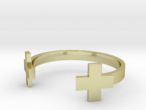 Double Plus Cuff in 18K Gold Plated