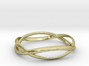 Wave Ring ~ US Size 8  in 18K Gold Plated