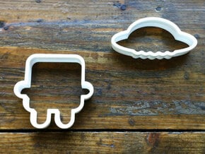 robot cookie cutters in White Processed Versatile Plastic