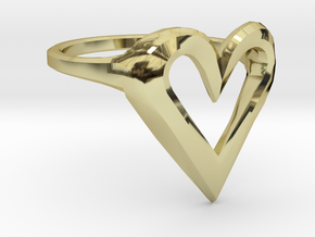 FLYHIGH: Skinny Heart Ring 15mm in 18K Gold Plated