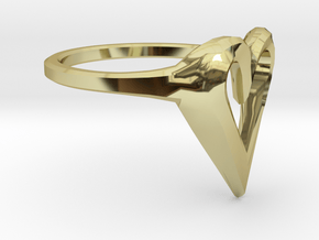FLYHIGH: Skinny Heart Ring 11mm in 18K Gold Plated