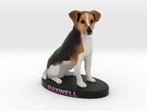 Custom Dog Figurine - Maxwell in Full Color Sandstone