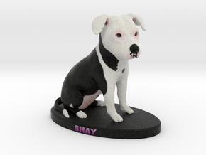 Custom Dog Figurine - Shay in Full Color Sandstone