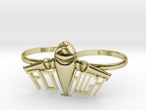 Plane Double Ring in 18K Gold Plated