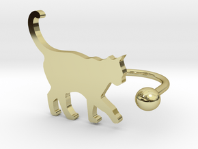 [Ring]Kitty play with a Ball (size 8) in 18K Gold Plated