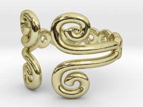 4 Spirals Ring in 18K Gold Plated