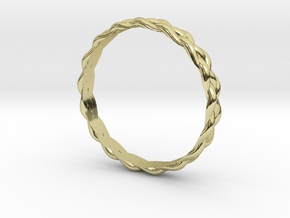 4 Strand Tight Braided Ring in 18K Gold Plated