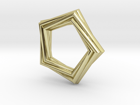 Pentagonal Pendant or Ring in 18K Gold Plated