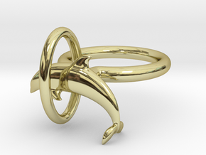 Dolplin Ring (US Size8) in 18K Gold Plated
