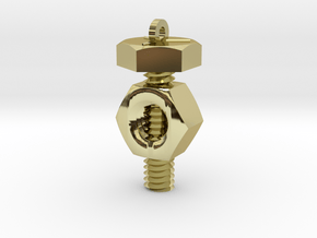 Nut 'N' Bolt Pendant in 18K Gold Plated