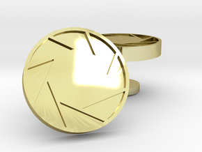 Aperture cufflinks in 18K Gold Plated