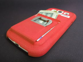Galaxy S3 Case w/ card holder, Money Clip, n opene in Red Processed Versatile Plastic